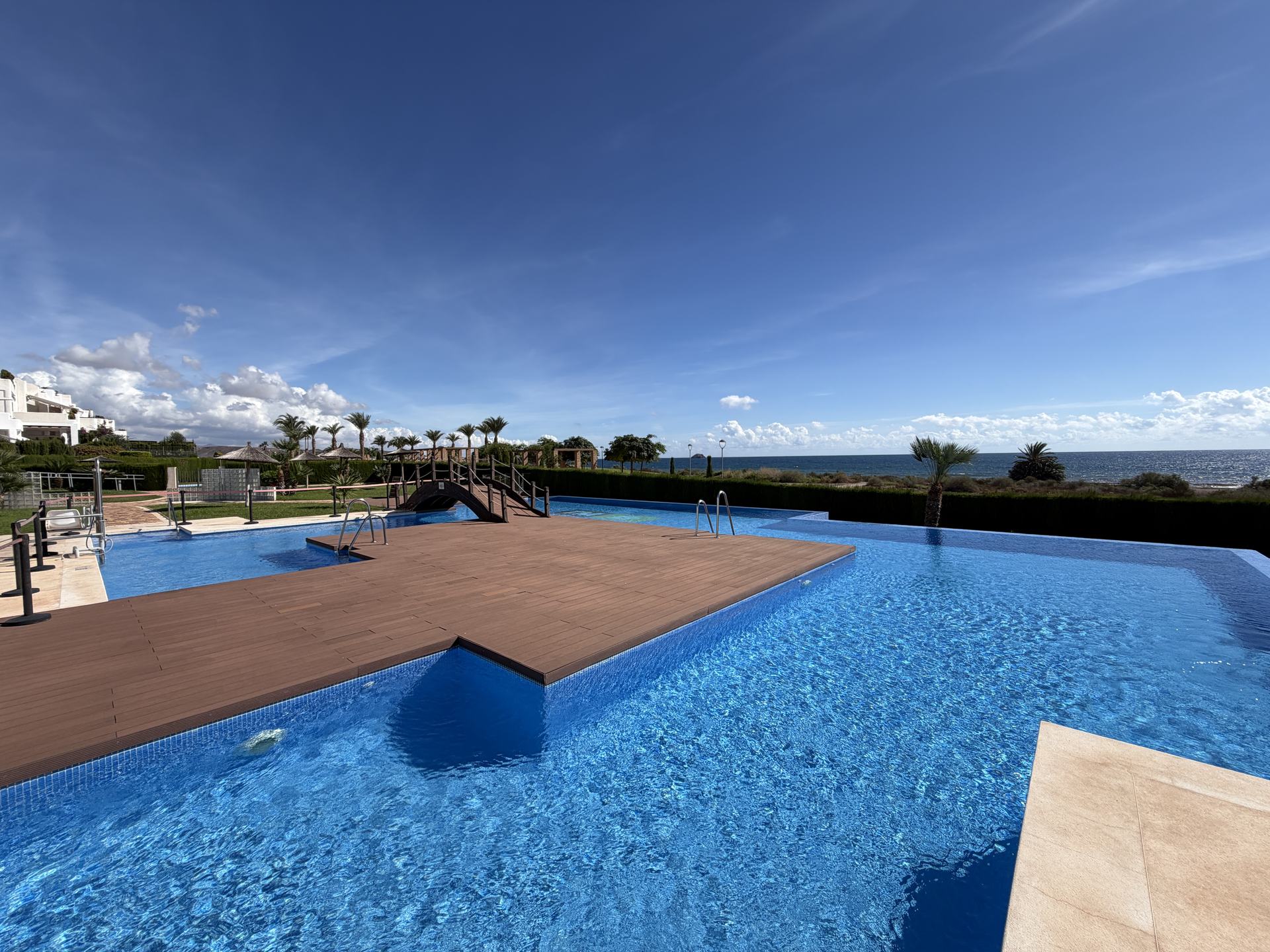 Resort pool with a view